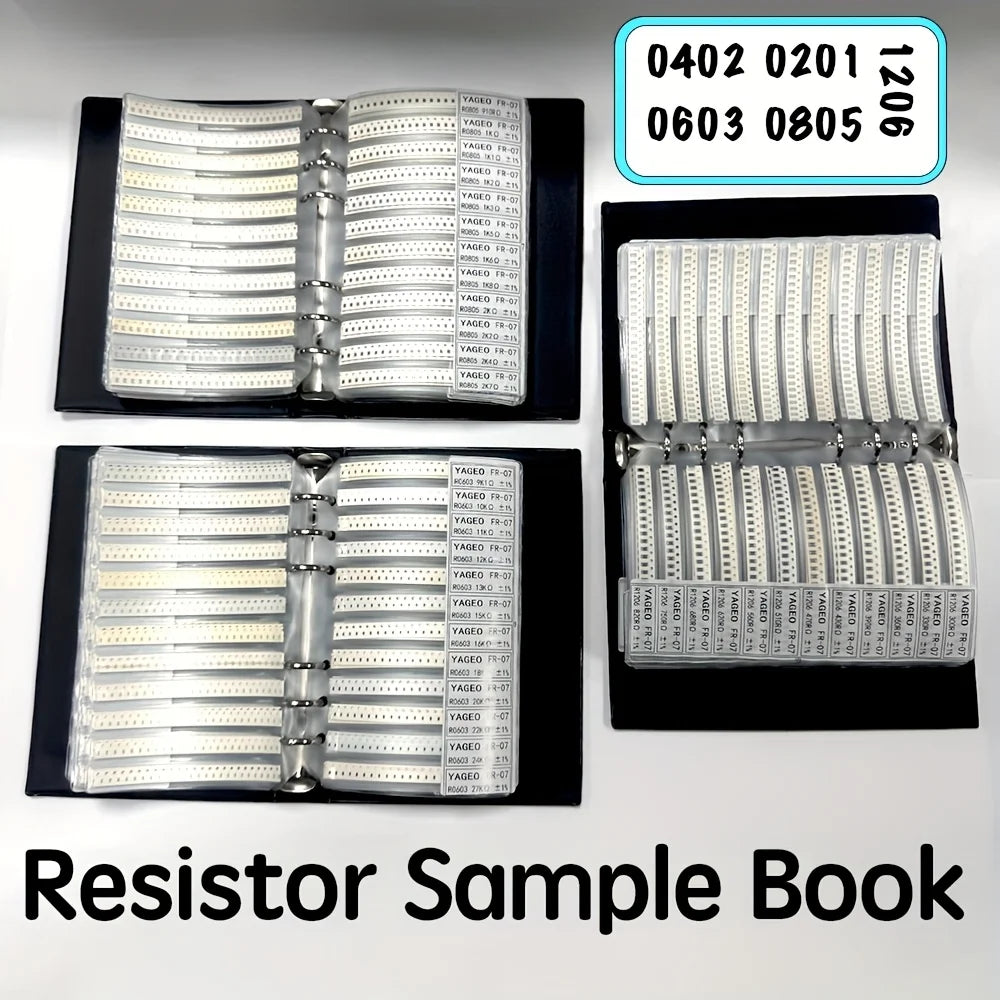 Capacitors Kit SMD Capacitor Sample Book 0201 0402 0603 0805 1206 Chip Assortment Pack 80/90/92values 25 50 pcs