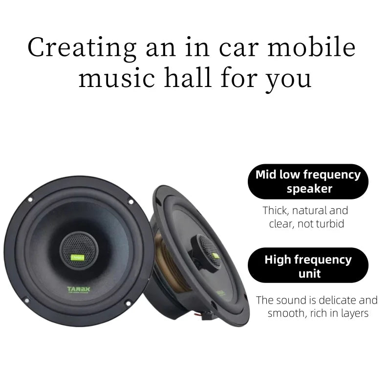 6.5 Inch Speakers Sound for Cars Max 200W Car Speakers Sound System Car Stereo 2-way Coaxial Speakers
