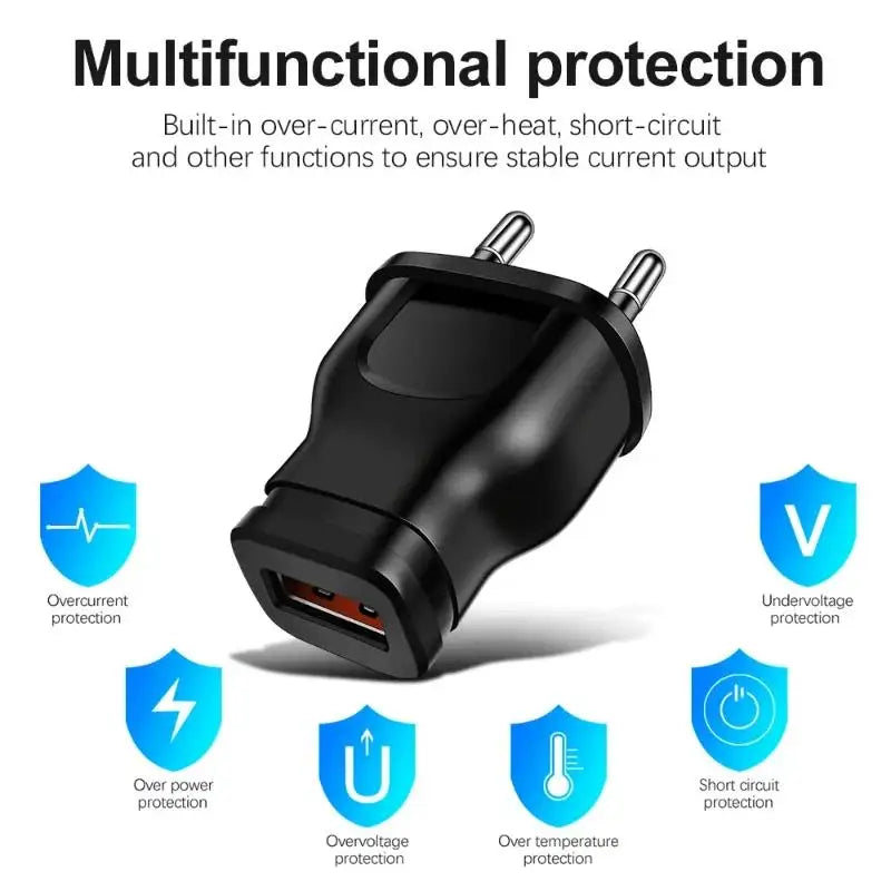 Mobile Phone Chargers AC 5V 1A USB Charger Mini Power Adapter Travel Wall Charger US EU Plug For iPhone Huawei Realme Redmi OPPO