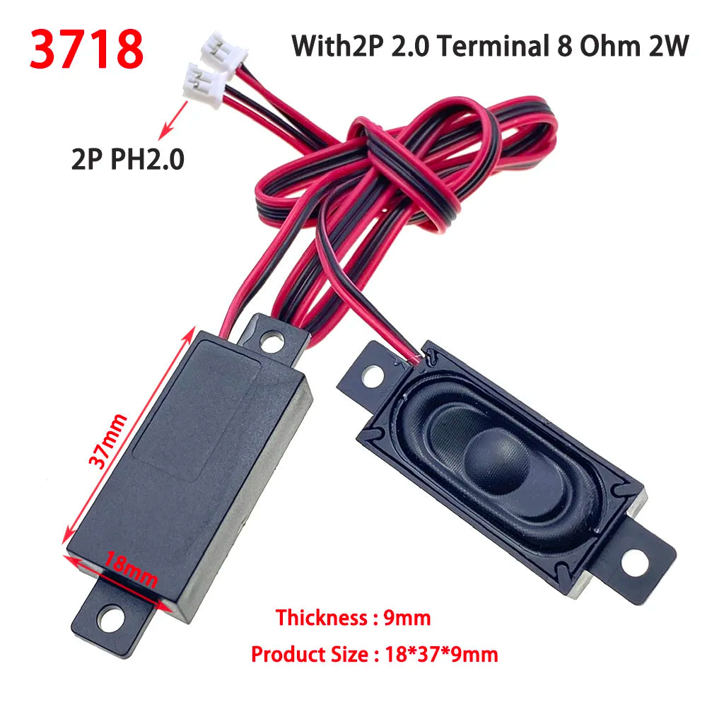 1 pair of portable speakers 8ohm 2W 8Ω3W with 2pin4pin PH2.0 computer speakers,advertising LCD TV speakers,rectangular speakers