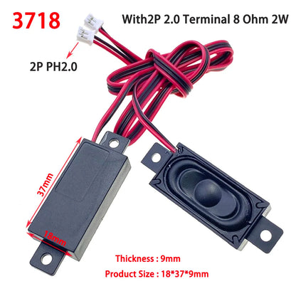 1 pair of portable speakers 8ohm 2W 8Ω3W with 2pin4pin PH2.0 computer speakers,advertising LCD TV speakers,rectangular speakers