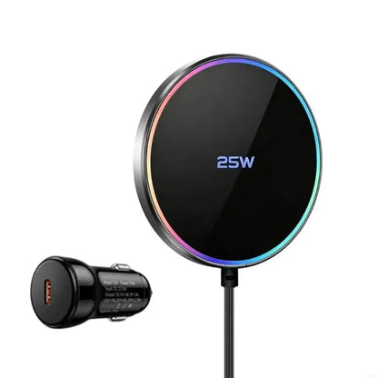 25W Wireless Car Chargers With Car Chargers Adapter For Phone 12 To 17 Series Fast Charging And Secure Hold 896C