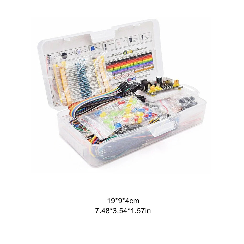 Electronic Components Kit Pack Starter DIY Project For Arduino R3 Common Capacitors Resistors Capacitors 830-well Breadboard