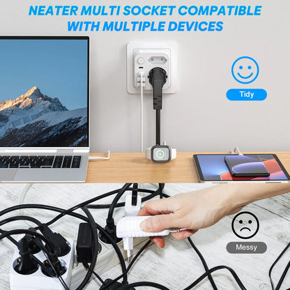 Multiple Socket Wall Charger with 4 USB 17W fast charing Power Plugs, Double Plug for USB Socket adapter for home travel