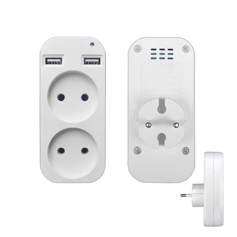Wall Outlet USB plug adapter double Socket for phone charge Double USB Port 5V 2A Usb Indicator light