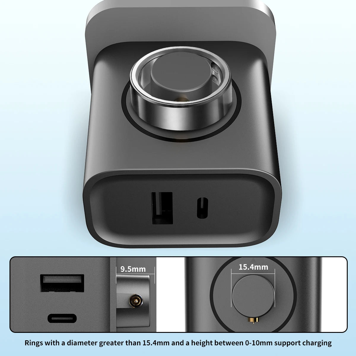 3 in 1 Portable Charger For Various Smart ring Charger 25W Fast Charging Block PD USB C Wall Charger for iPhone Ipad Weslamic