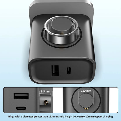 3 in 1 Portable Charger For Various Smart ring Charger 25W Fast Charging Block PD USB C Wall Charger for iPhone Ipad Weslamic