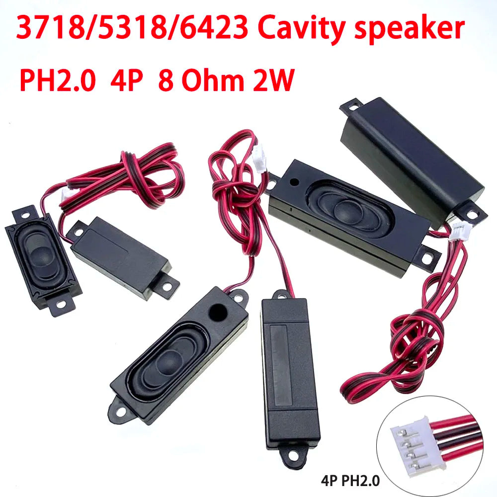 1 pair of portable speakers 8ohm 2W 8Ω3W with 2pin4pin PH2.0 computer speakers,advertising LCD TV speakers,rectangular speakers