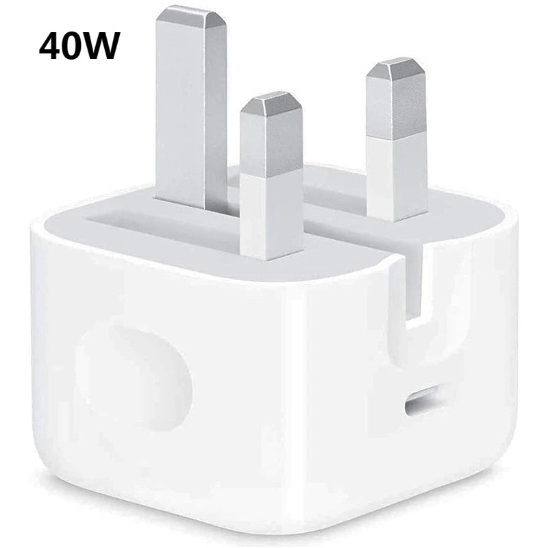 20W/35W/40W Super Charger Set British Standard Wall Charger Support PD Fast Charging Protocol PD/Dual Type-C for iPhone