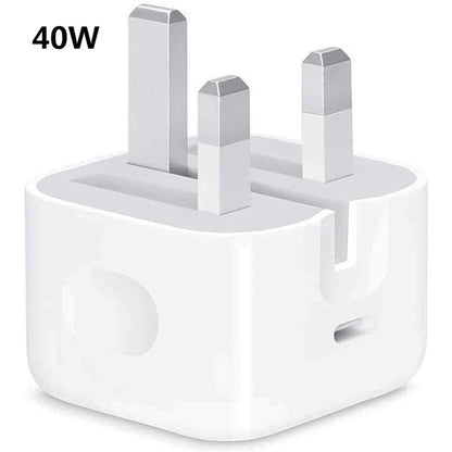 20W/35W/40W Super Charger Set British Standard Wall Charger Support PD Fast Charging Protocol PD/Dual Type-C for iPhone