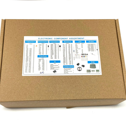 1818PCS DIY Electronics Components Kit Assortment Resistors Potentiometer DIP-IC LED Triode Capacitors Diodes PCB Bag/Box