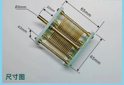 1Pcs High Power Air Variable Capacitors Semi-manual Adjustable Capacitors