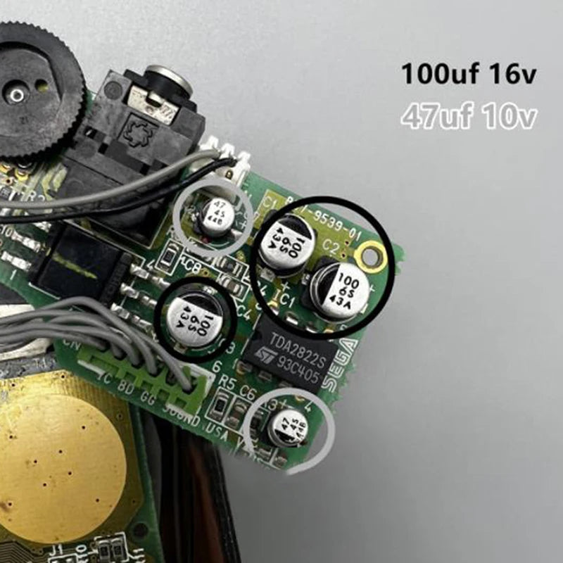 25pcs/set Capacitors For Sega GameGear GG Motherboard Capacitors Repair Replacement New
