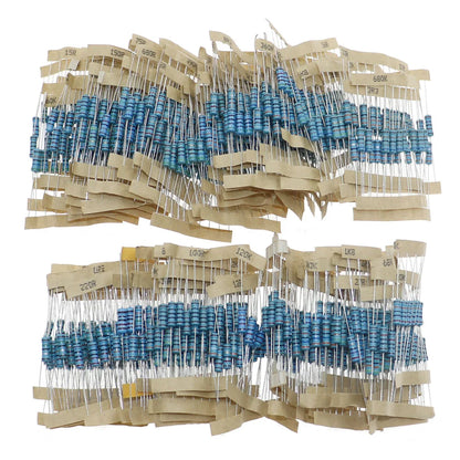 1/8W 1/4W 1/2W 1W 2W 3W 5W Metal Film Resistors Assortment Kit Set 1% Electronic Components Resistor Package