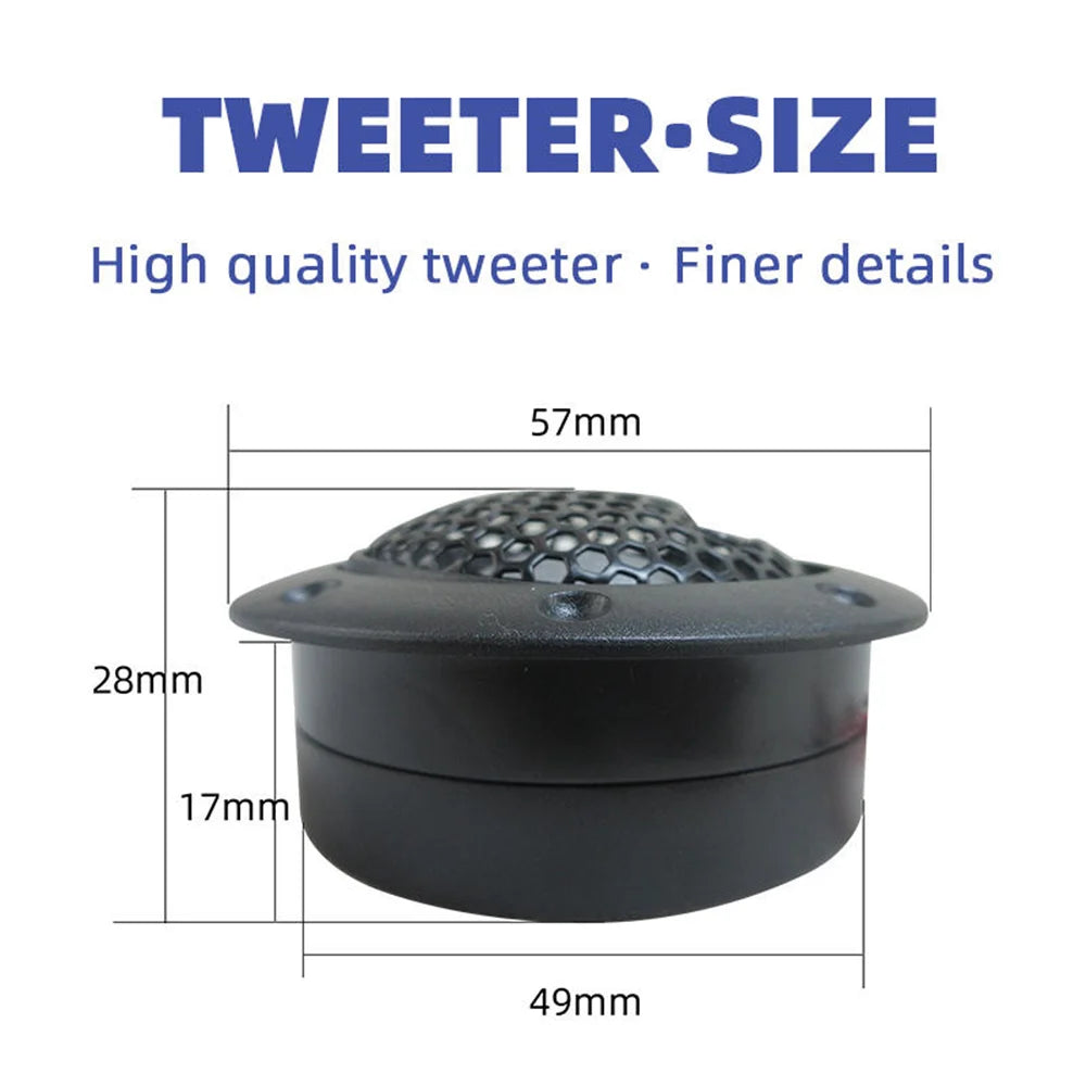 Car Small Speakers Set High Power RMS 50W 4Ω HIFI Stereo Tweeter Silk Dome Tweeter Car Audio Modified High-Pitched Loudspeaker