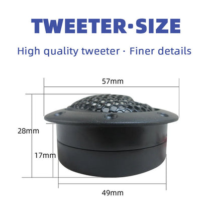 Car Small Speakers Set High Power RMS 50W 4Ω HIFI Stereo Tweeter Silk Dome Tweeter Car Audio Modified High-Pitched Loudspeaker