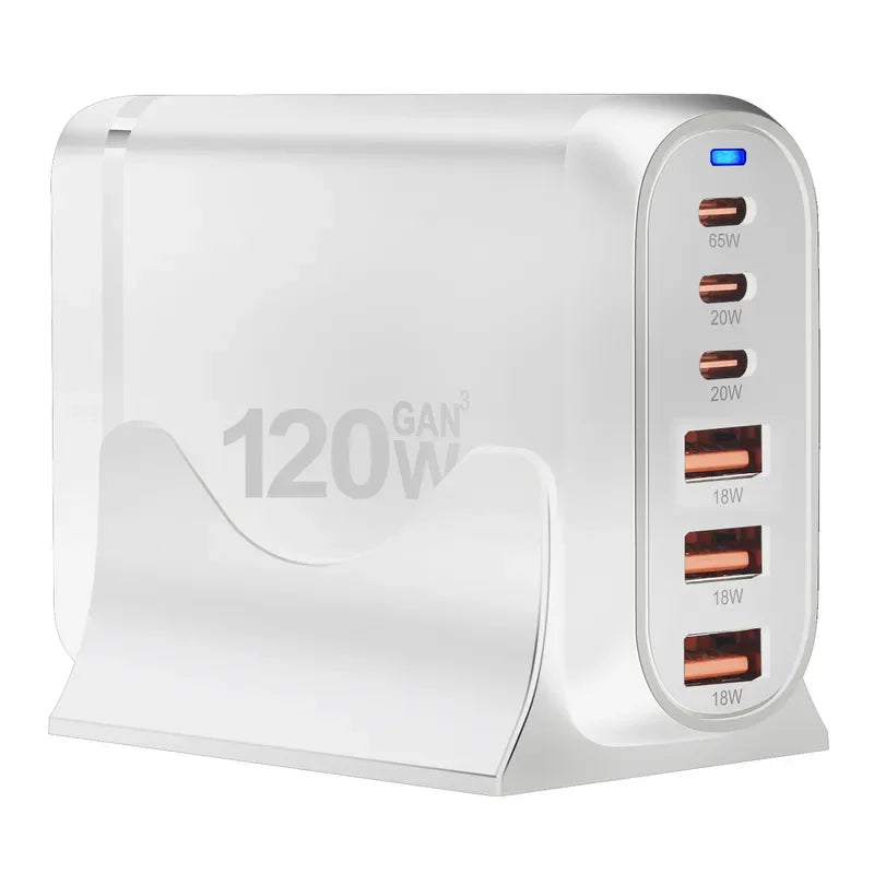 Hot-selling 120W PD Multi-function Charger for Smartphones and Laptops High-power Fast Charging Multi-port PD Wall Charger