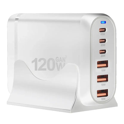 Hot-selling 120W PD Multi-function Charger for Smartphones and Laptops High-power Fast Charging Multi-port PD Wall Charger