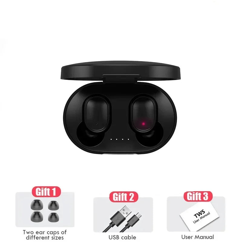 A6S TWS headphones wireless headphones Bluetooth headphones sports stereo Bluetooth headphones are suitable for Android and IOS