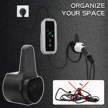 Charging Cable Plug Stand Extra Protection Wallmounted Wallbox EV Charger Plug Holder for Electric Vehicle Type 2/Type 1