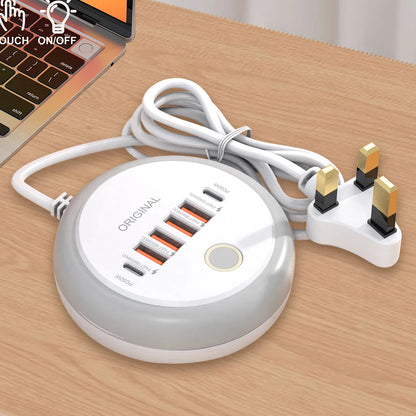 50W Power Strip Multi Port USB C Socket Fast Charging Wall Charger USB PD Charger Adapter For iPhone Huawei Realme Type C Phone