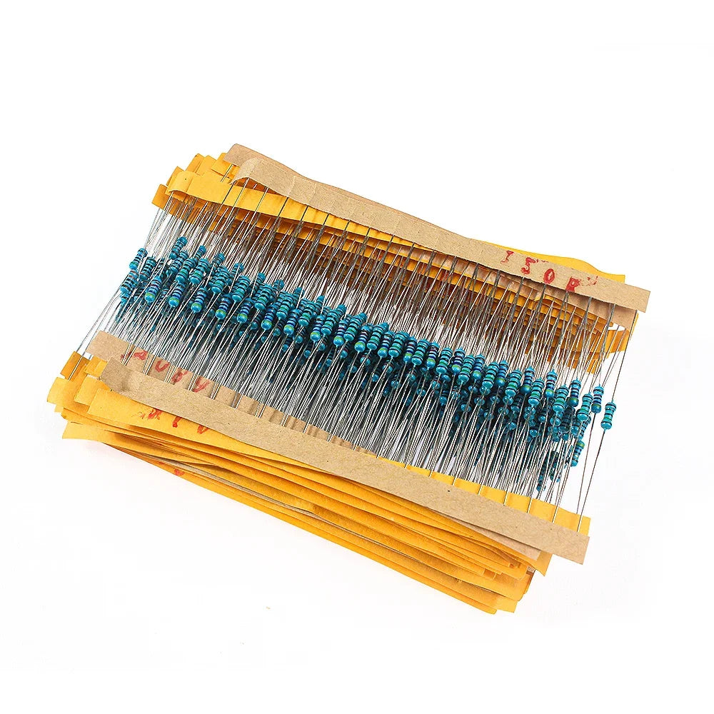 300-2600PCS 1/4W Resistor Kit 1% Metal Film Resistors 0.25W 10Ω~1MΩ / 1Ω~3MΩ Resistance Box for DIY Electronics & Circuit Repair