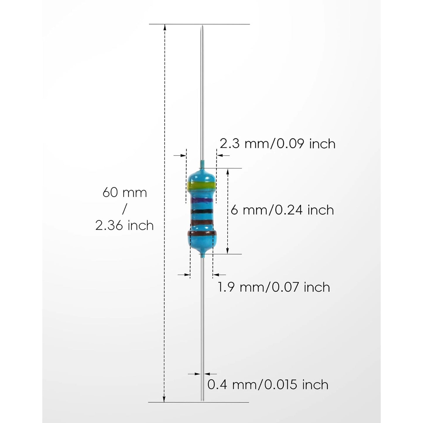 1000 PCS Resistor Kit 1/4 W +-1% Premium Metal Film Resistors Assortment Kit, 25 Values (1 Ohm-1M Ohm) 40 Each, Breadboard & DIY
