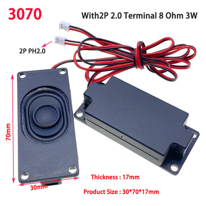 1 pair of portable speakers 8ohm 2W 8Ω3W with 2pin4pin PH2.0 computer speakers,advertising LCD TV speakers,rectangular speakers