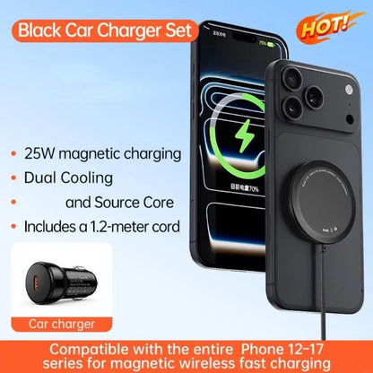 25W Wireless Car Chargers With Car Chargers Adapter For Phone 12 To 17 Series Fast Charging And Secure Hold 896C