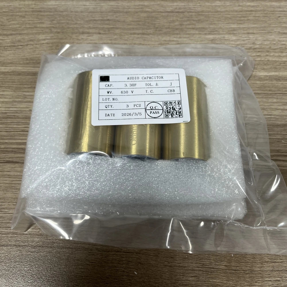 630V 1UF 1.5UF 2.2UF 3.3UF 4.7UF High-fidelity audio capacitors, audio capacitors, audiophile capacitors Obbligato Gold Premium