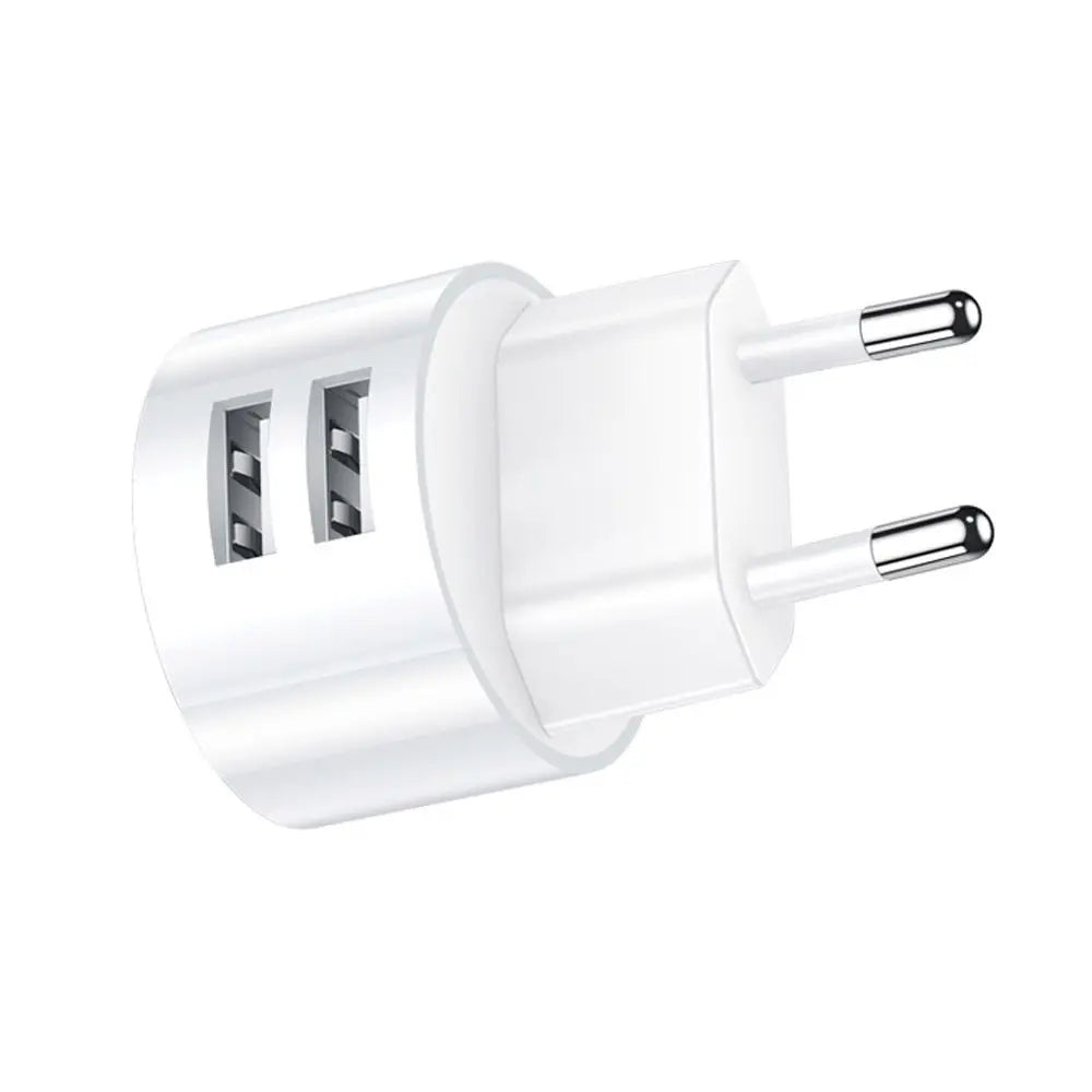 5V 2.1A Dual USB Charger Quick Charge Round Wall Charger Mobile Phone Charging Mini Adapter Travel Charger Plugs Accessories
