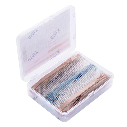 600PCS 30Values 1/4W Metal Film Resistor Assortment Kit - 20PCS Each, Boxed for Electronics DIY, Repair & Projects 1/4W