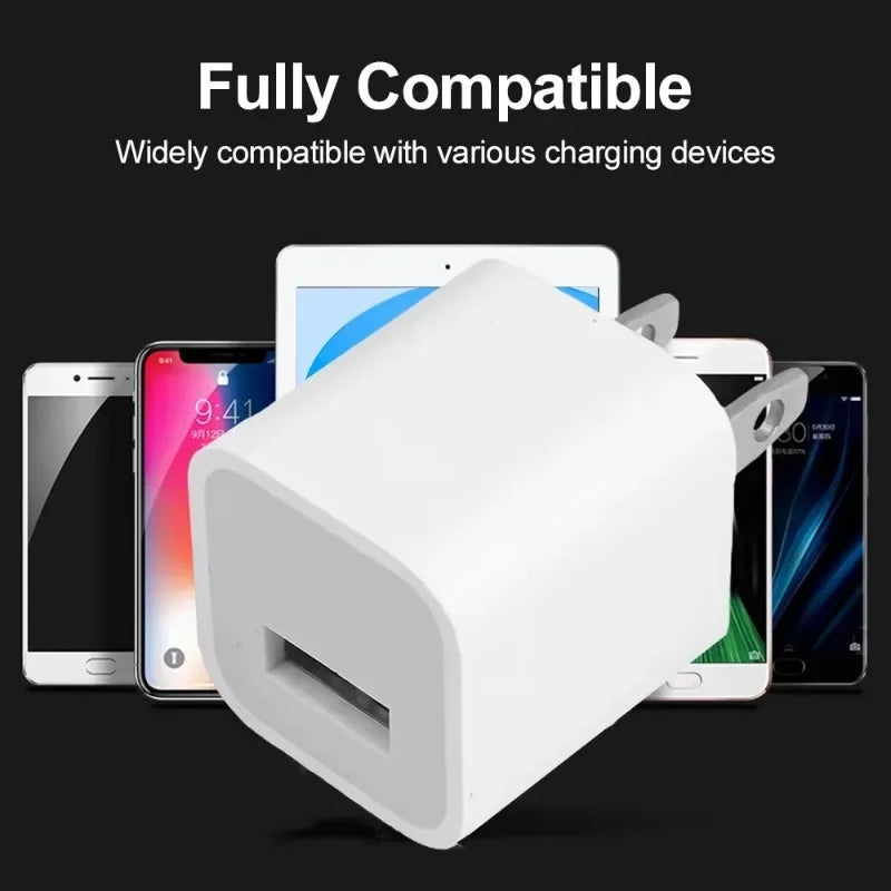 5-1Pcs 5V1A USB Wall Charger Adapter Fast Charging for IPhone 14 13 12 11 Pro Max XR XS X 8 7 6 Plus IPad Travel Adapter US Plug