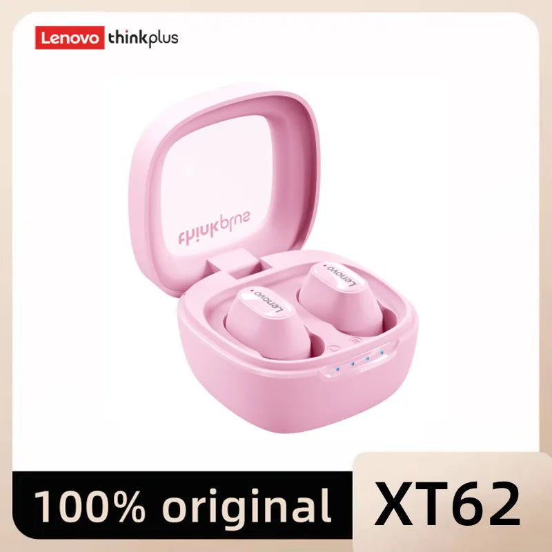 Lenovo XT62 TWS Bluetooth Headphones High Fidelity Headphones with HD Microphone Conversation Sports Headphones