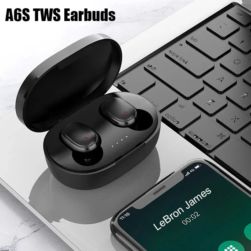 A6S TWS headphones wireless headphones Bluetooth headphones sports stereo Bluetooth headphones are suitable for Android and IOS