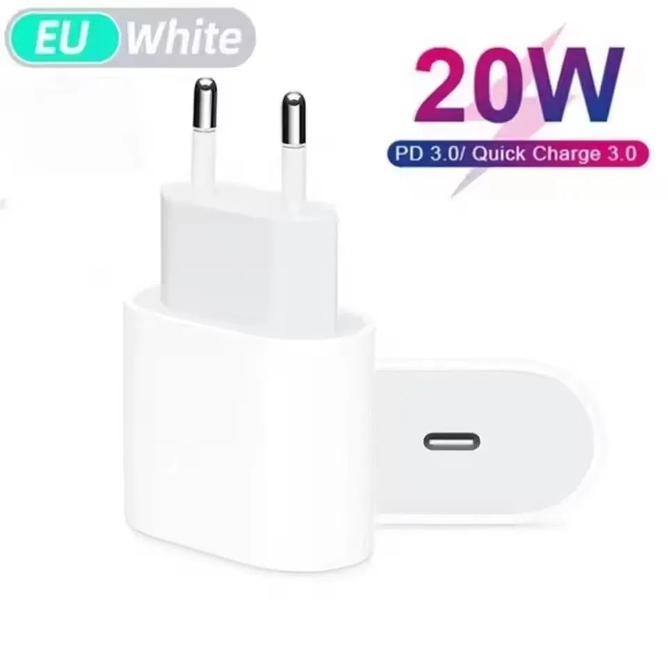 20W EU Plug Travel USB Wall Charger Fast Charging For iPhone 7 8 Plus 13 12 11 14 Pro Mini X XS Max XR Mobile Phone Adapter