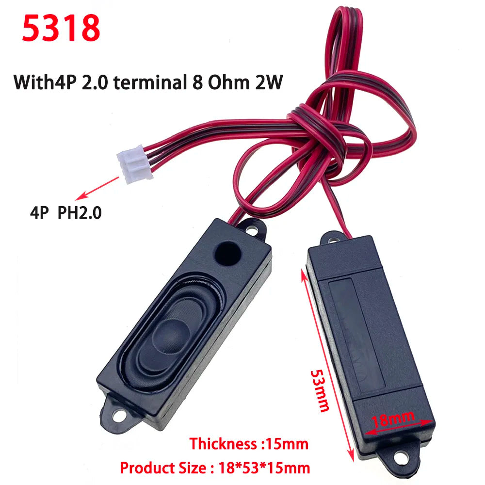 1 pair of portable speakers 8ohm 2W 8Ω3W with 2pin4pin PH2.0 computer speakers,advertising LCD TV speakers,rectangular speakers