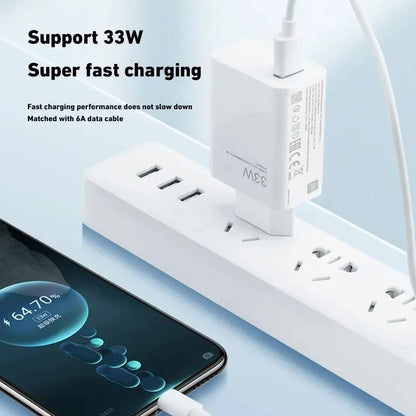 New Original Charger 120W 67W 33W Charger Fast Charge EU Wall Gan Charge Adapter USB Type C Cable For Xiaomi Redmi model