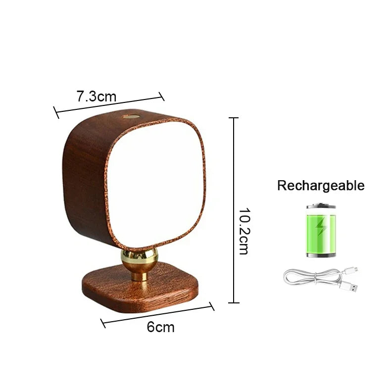 Wireless Charging Bedside Wall Lamps Wood Night Light Portable Creative Magnetic Touch Switch ntelligent Human Body Wall Lights
