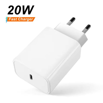 20W EU Plug Travel USB Wall Charger Fast Charging For iPhone 7 8 Plus 13 12 11 14 Pro Mini X XS Max XR Mobile Phone Adapter