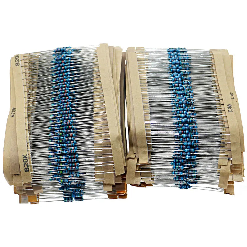 2600pcs 130 Values 1/4W 0.25W 1% Metal Film Resistors Assorted Pack Kit Set Lot Resistors Assortment Kits Fixed resistor