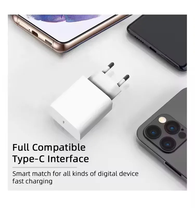 20W EU Plug Travel USB Wall Charger Fast Charging For iPhone 7 8 Plus 13 12 11 14 Pro Mini X XS Max XR Mobile Phone Adapter