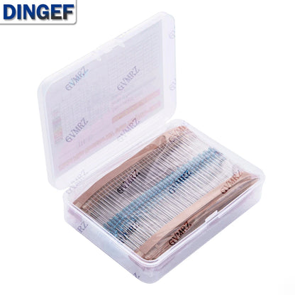 600PCS 30Values 1/4W Metal Film Resistor Assortment Kit - 20PCS Each, Boxed for Electronics DIY, Repair & Projects