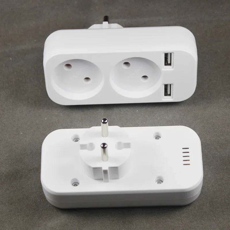Wall Outlet USB plug adapter double Socket for phone charge Double USB Port 5V 2A Usb Indicator light