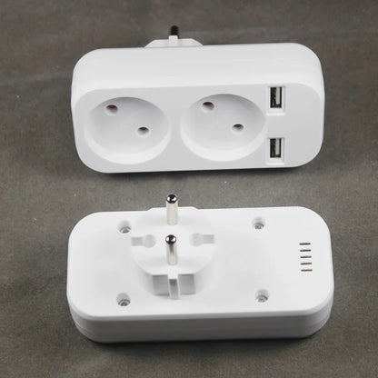 Wall Outlet USB plug adapter double Socket for phone charge Double USB Port 5V 2A Usb Indicator light