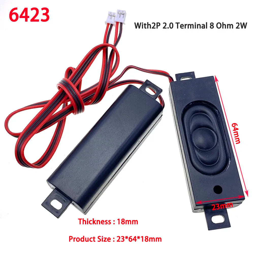 1 pair of portable speakers 8ohm 2W 8Ω3W with 2pin4pin PH2.0 computer speakers,advertising LCD TV speakers,rectangular speakers