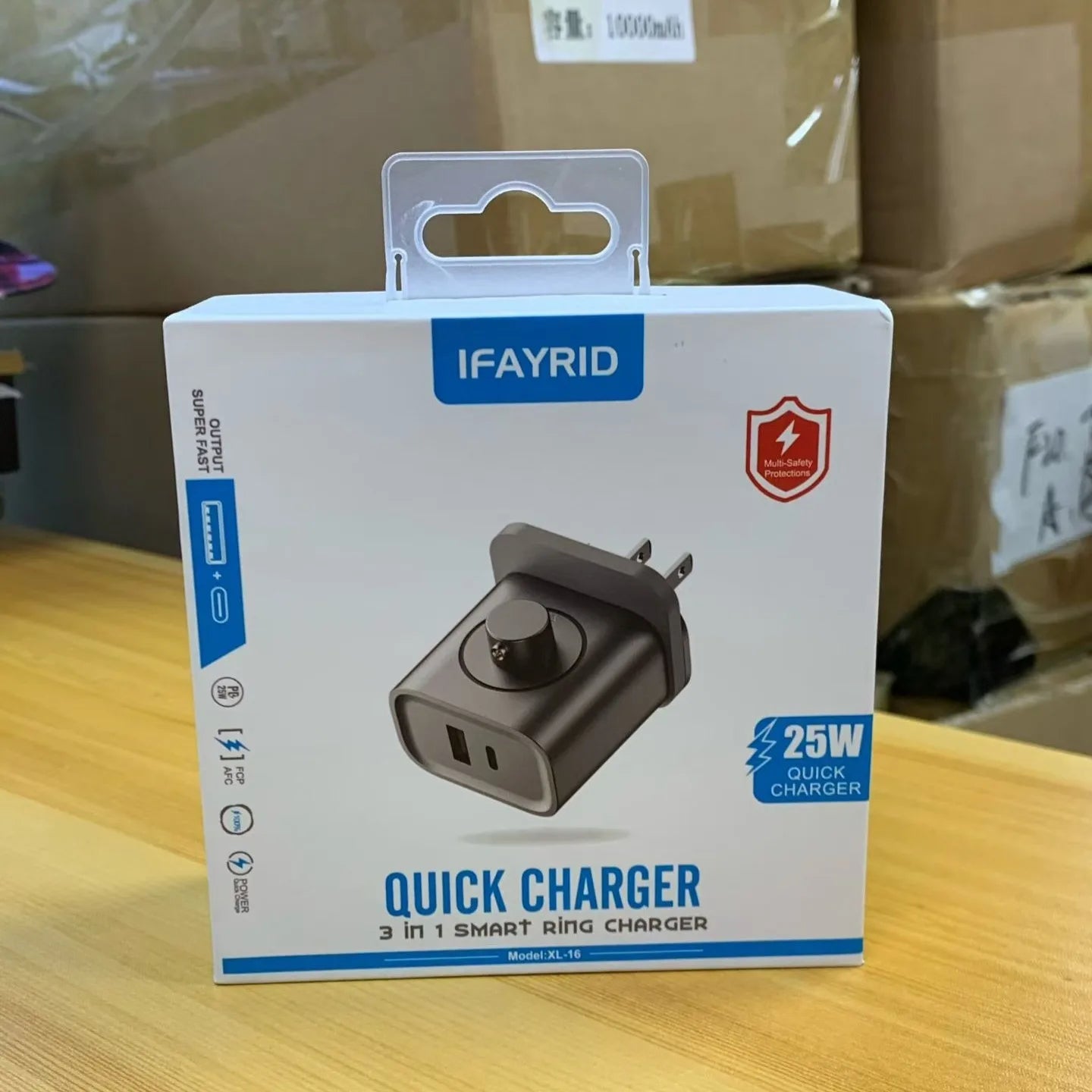 3 in 1 Portable Charger For Various Smart ring Charger 25W Fast Charging Block PD USB C Wall Charger for iPhone Ipad Weslamic