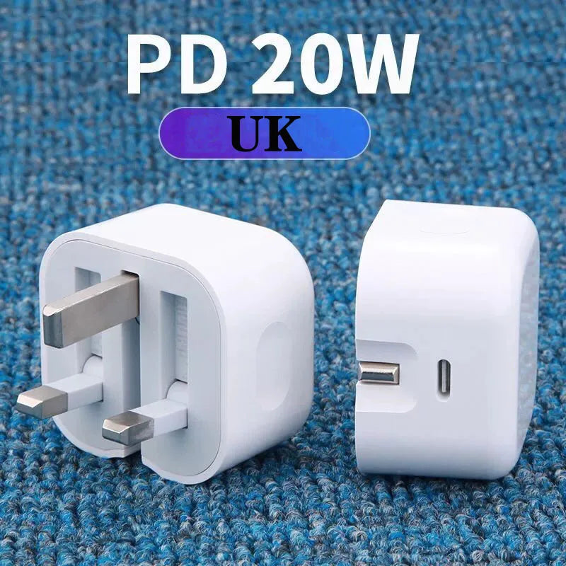 20W/35W/40W Super Charger Set British Standard Wall Charger Support PD Fast Charging Protocol PD/Dual Type-C for iPhone