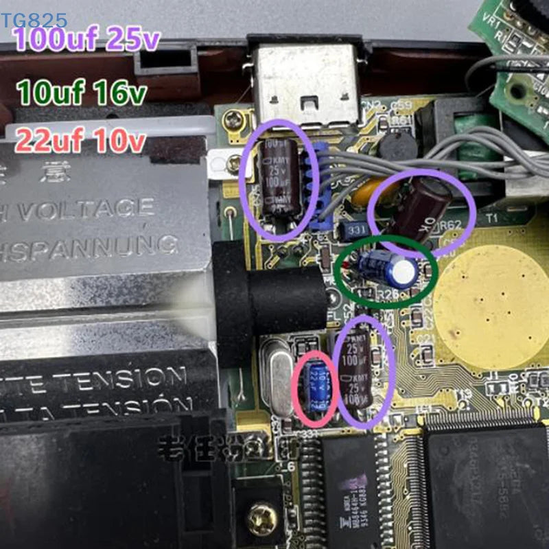 【AN】【AN】Capacitors For Sega Gamegear Gg Motherboard Capacitors Repair Replacement