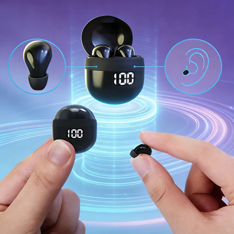 SK18-TWS headphones Wireless headphones Bluetooth headphones Sports LED display Touchable stereo MINI headphones